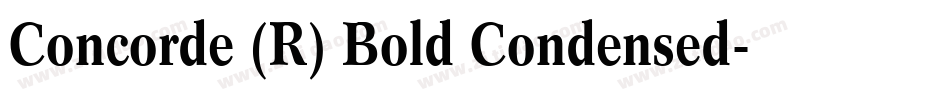 Concorde (R) Bold Condensed字体转换